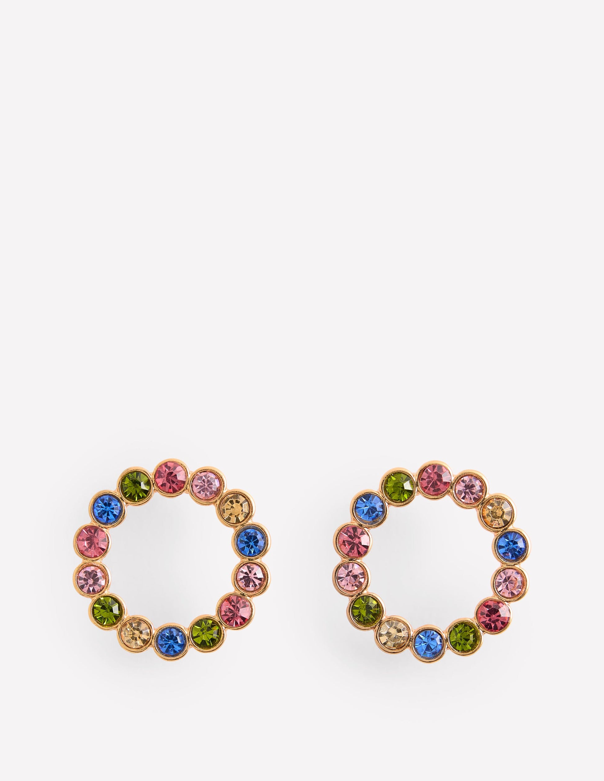 Jewel Hoop Earrings-Multi-2