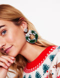 Originelle Weihnachtsohrringe-Kranze