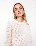 Boucles d'oreilles de Noël fantaisie-Houx