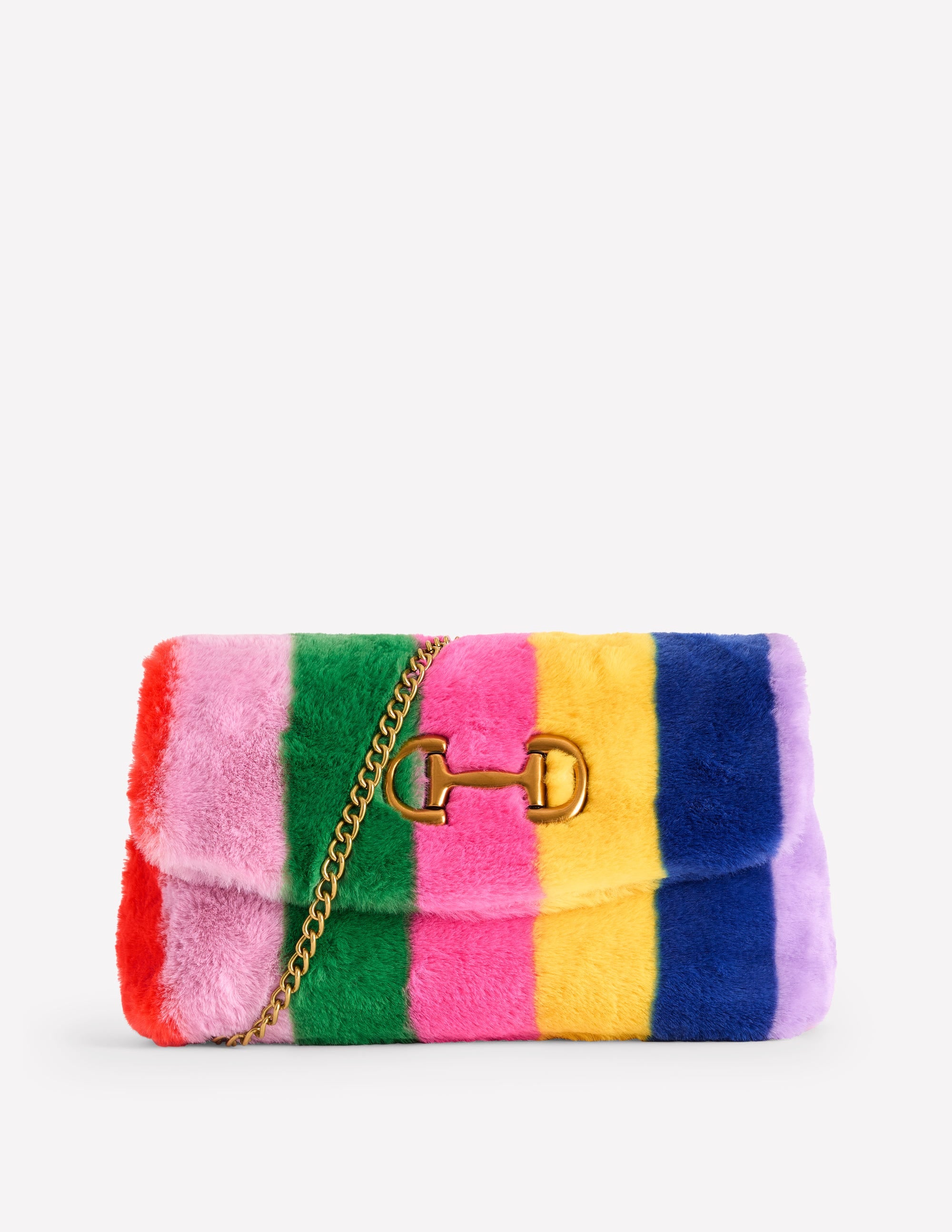 Sac en fausse fourrure rayé-Multicolore - Image 2