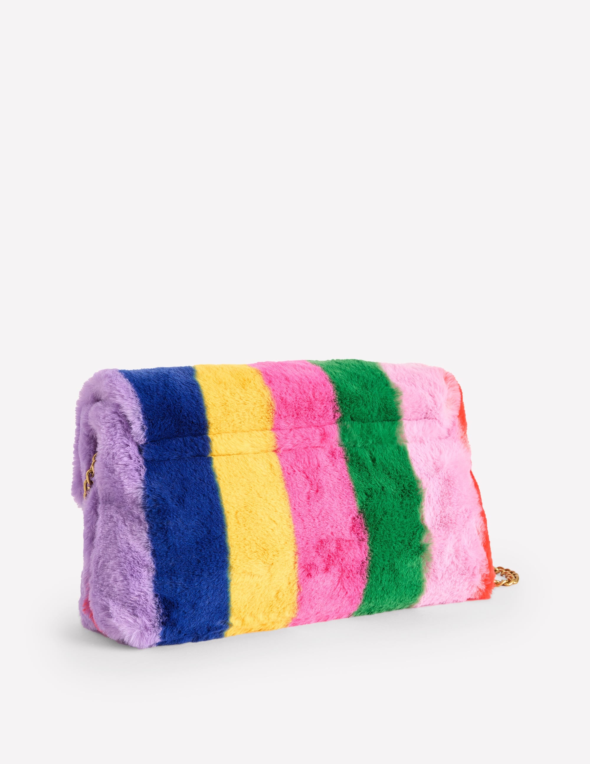 Sac en fausse fourrure rayé-Multicolore - Image 3