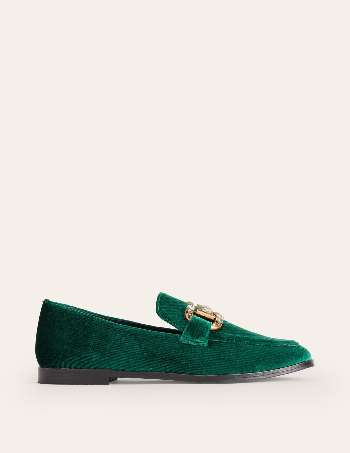Iris Loafer mit Schmucksteinen und Trensendetail-Waldwiese Samt - Image 2