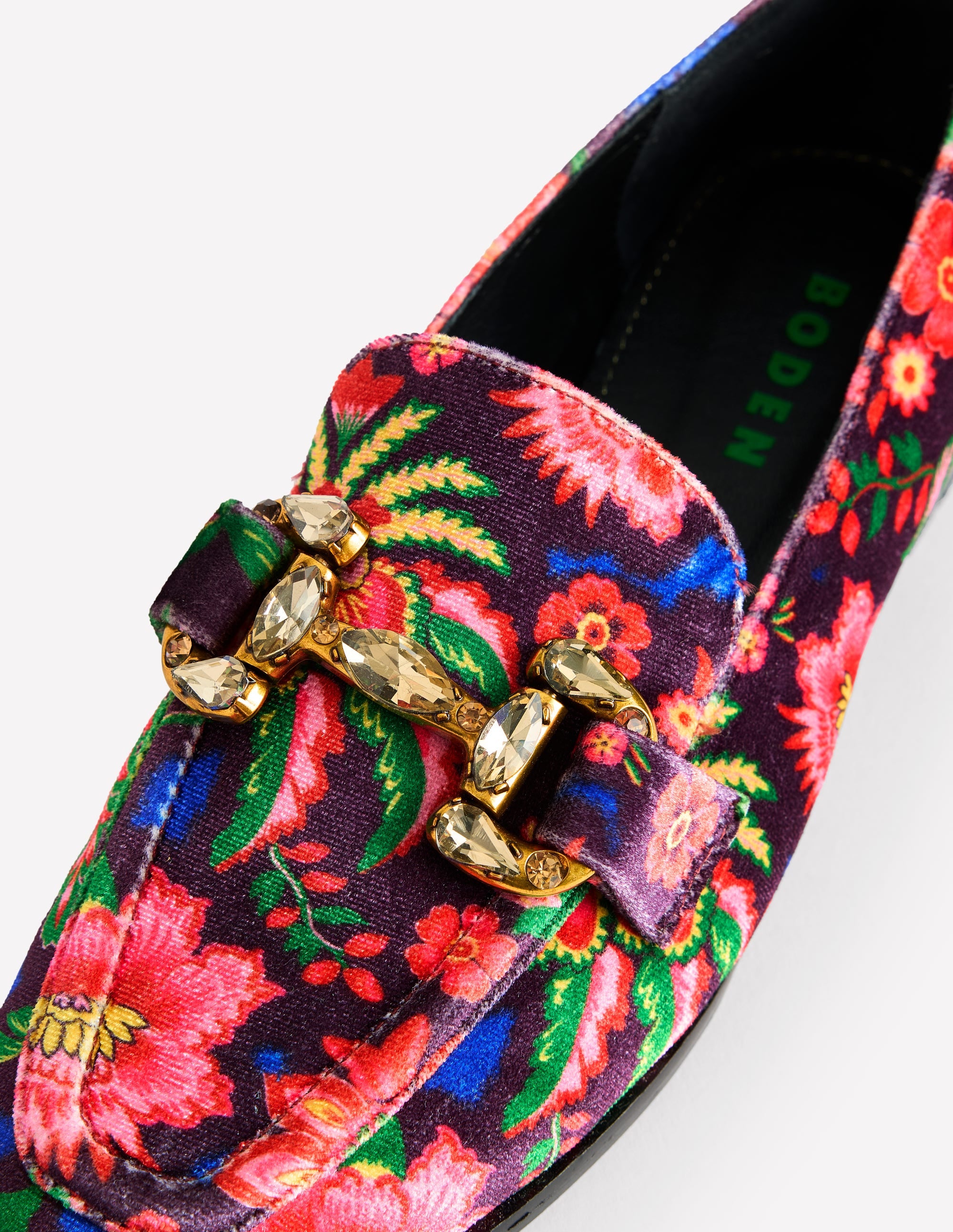 Mocassins Iris à mors ornementé-Velours Imprimé - Image 4