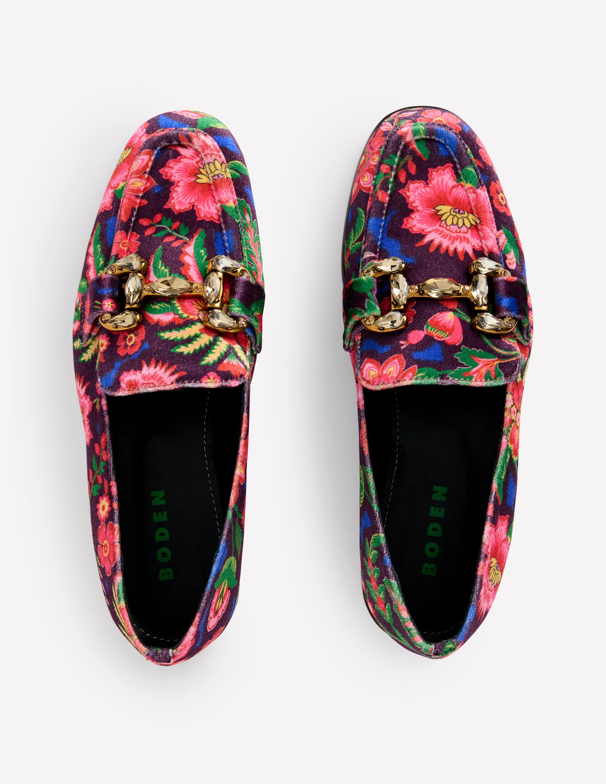 Mocassins Iris à mors ornementé-Velours Imprimé - Image 5