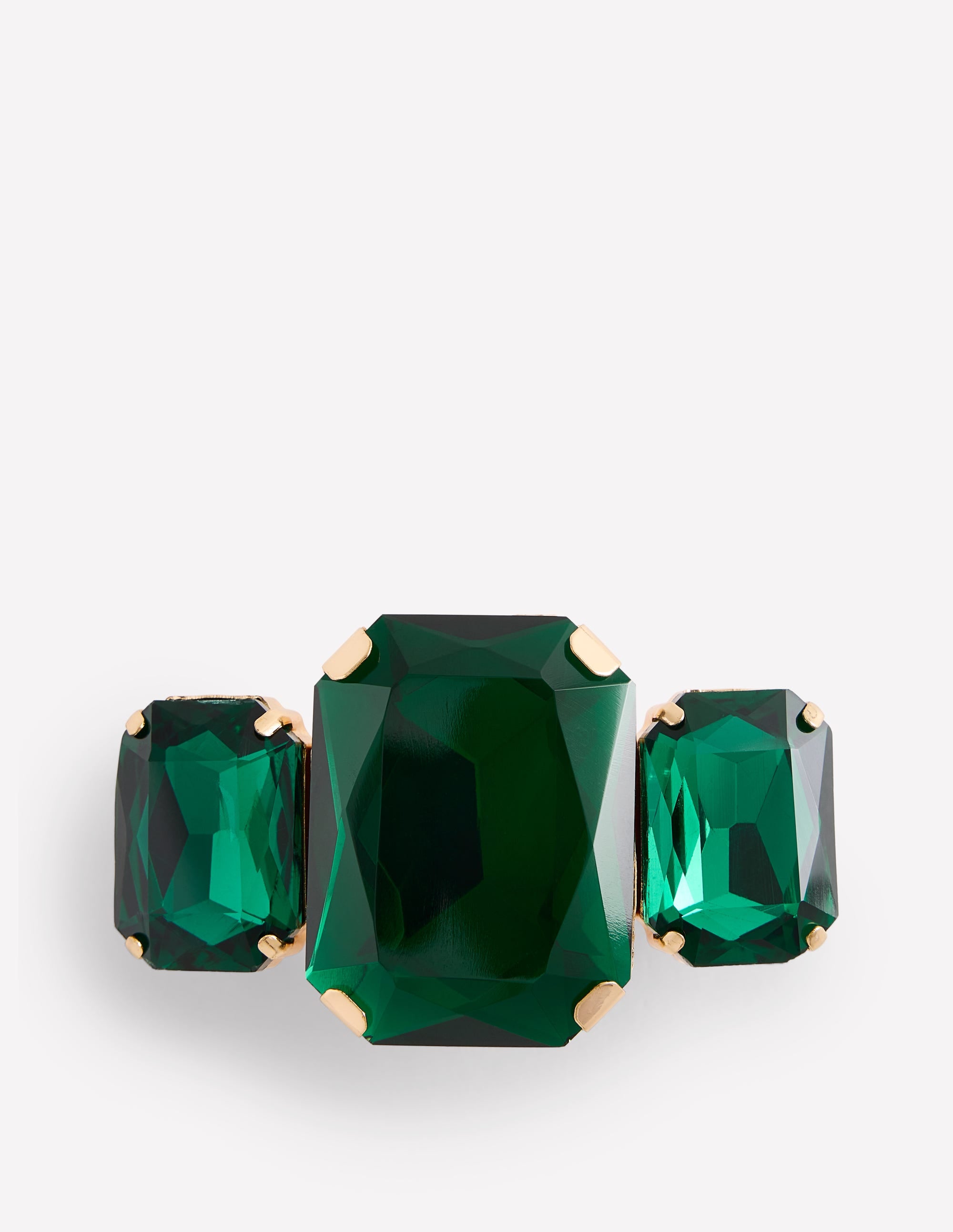 Grande barrette ornementée-Vert - Image 2