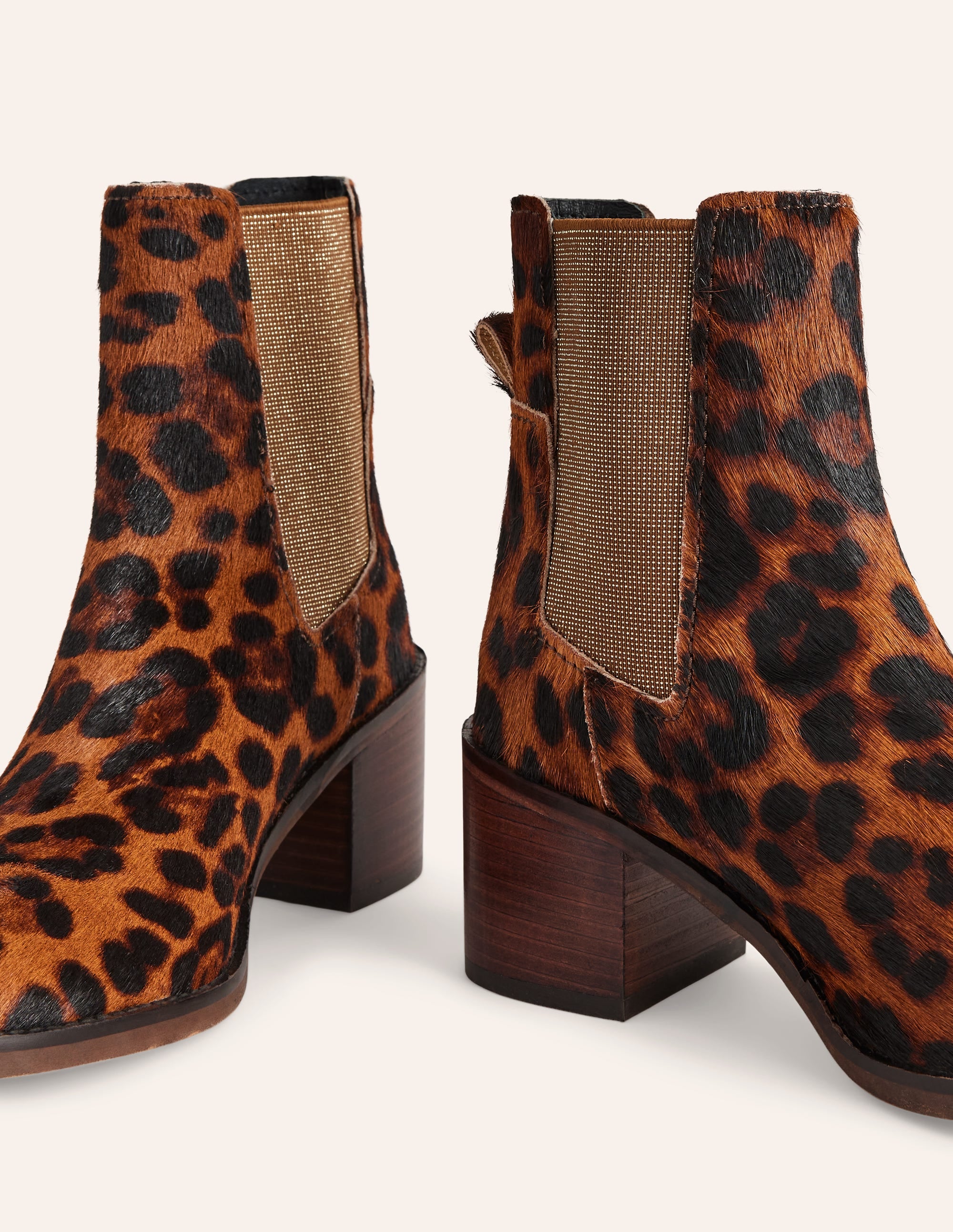 Chelsea Block Heel Boots-Leopard - Image 4