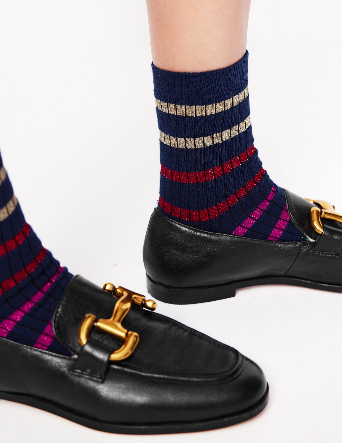 Glitzersocken im 3er-Pack-Glitzernde Streifen - Image 2
