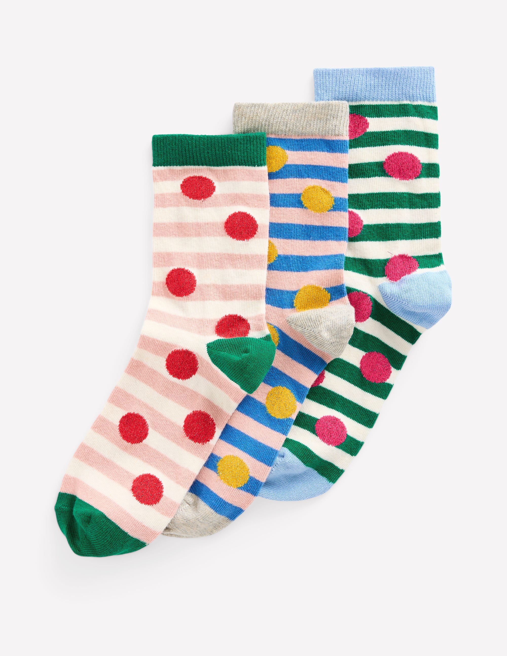 3 paires de chaussettes étincelantes-Chaussettes à pois - Image 2