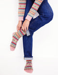 Chaussettes cosy à motif jacquard-Motif jacquard