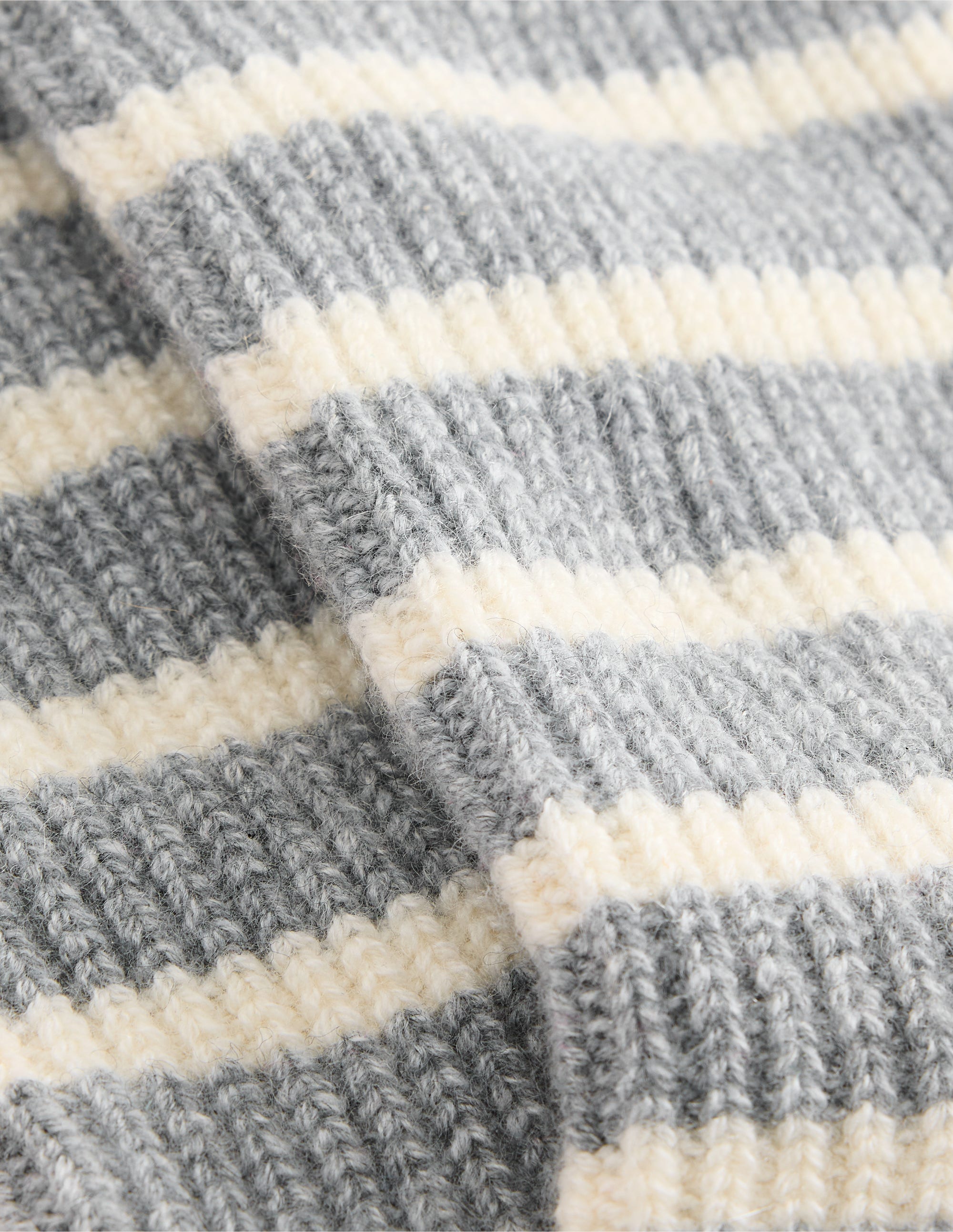 Chaussettes en cachemire-Gris et ivoire - Image 3