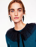 Boucles d'oreilles à nœuds fantaisie-Noir