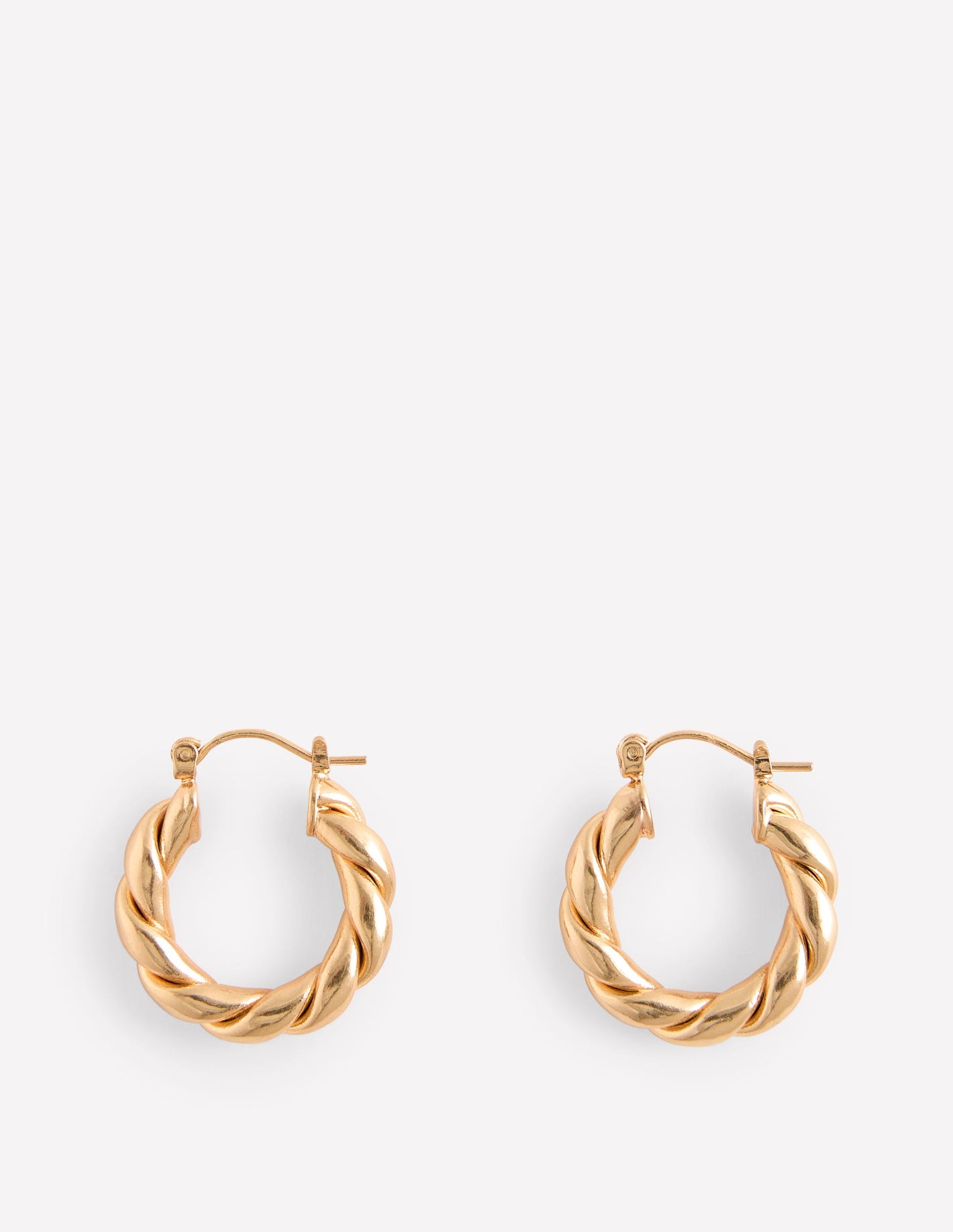 Chunky Twist Hoops-Gold