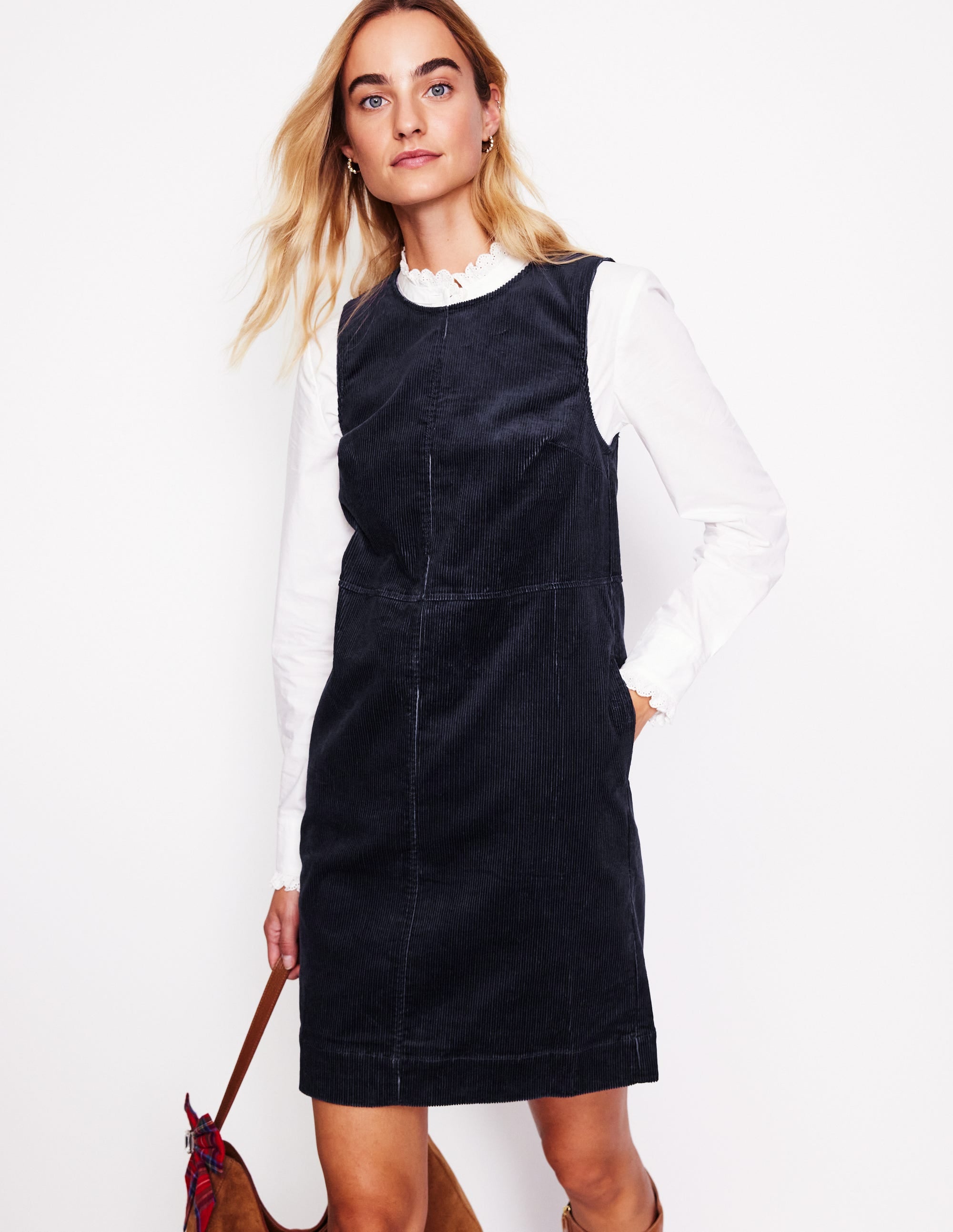 Pia Cord-Etuikleid-Aqua Marine Marl - Image 1