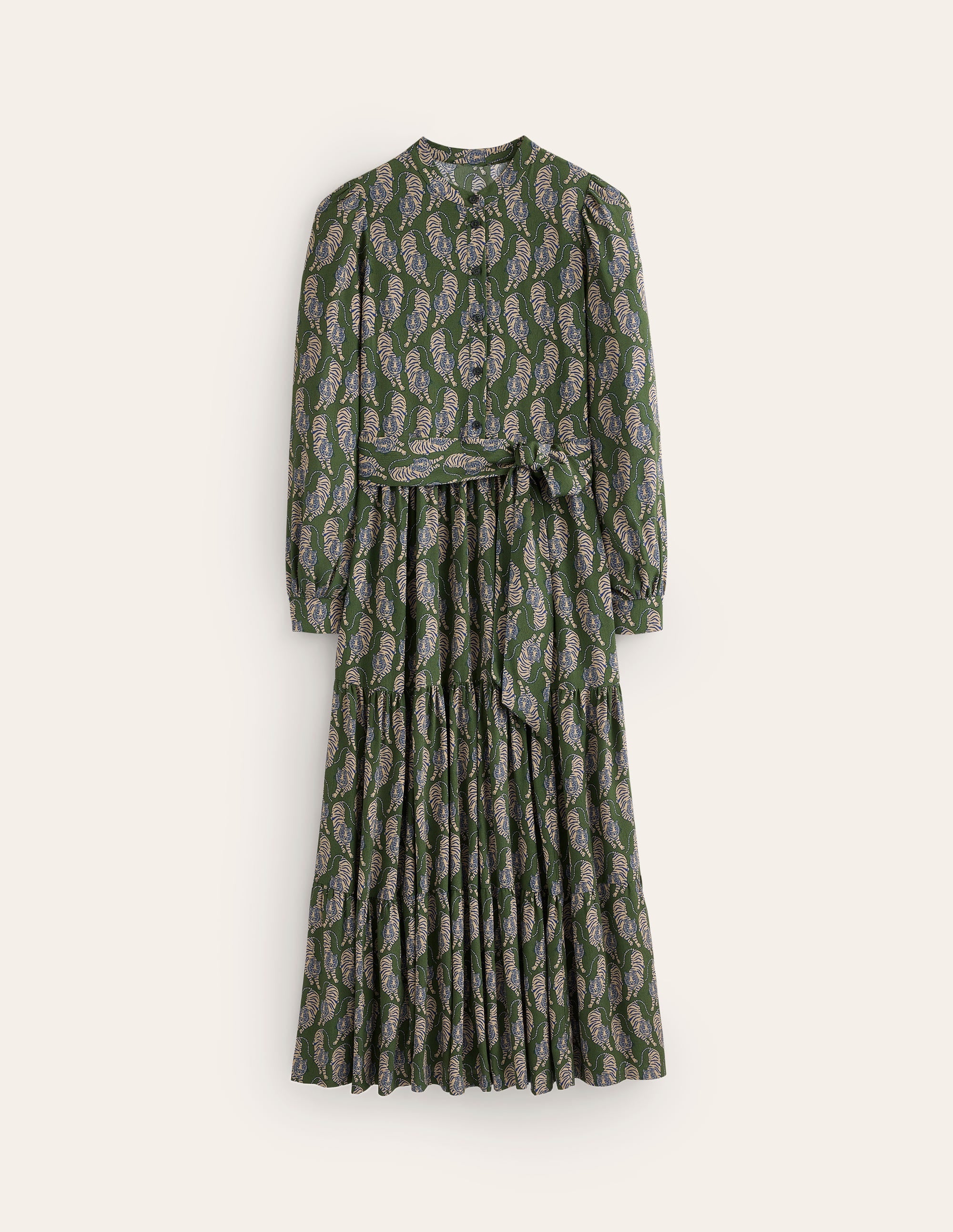 Alba Maxikleid aus Viskose-Schnittlauch, Tiger - Image 6
