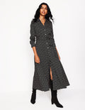 Marcia Jersey-Hemdblusenkleid-Black