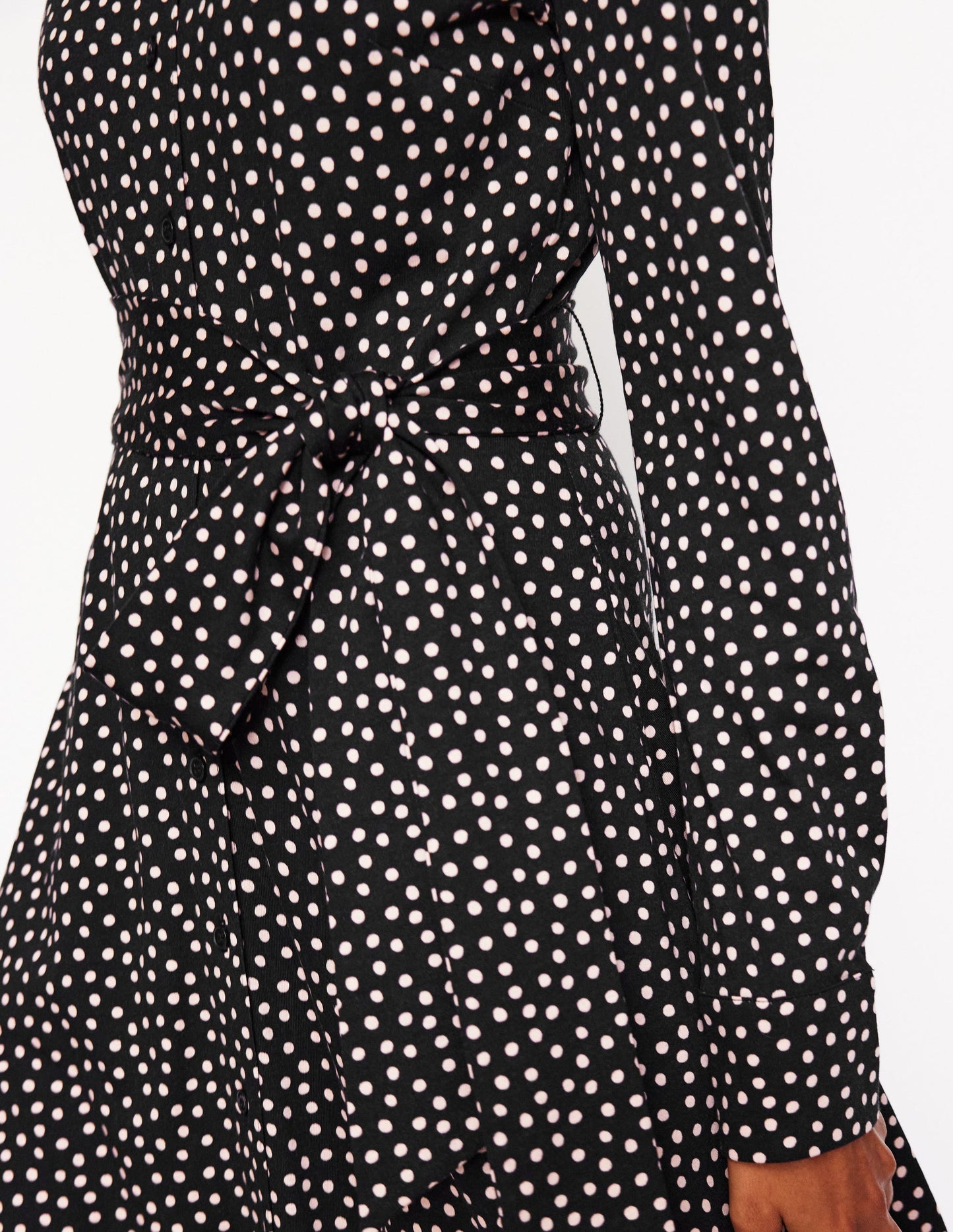 Robe-chemise midi Marcia en jersey-Black