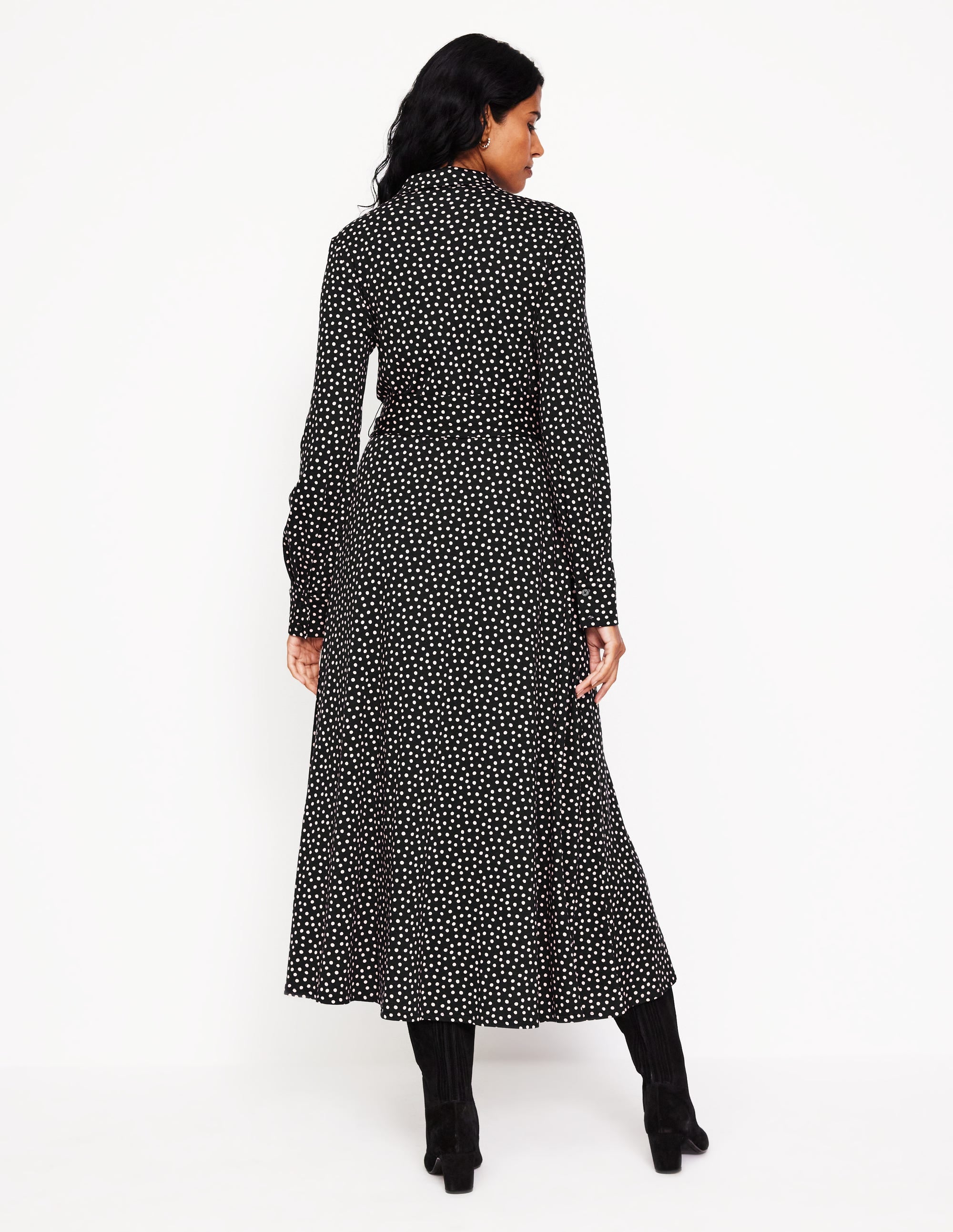 Marcia Jersey-Hemdblusenkleid-Black - Image 3