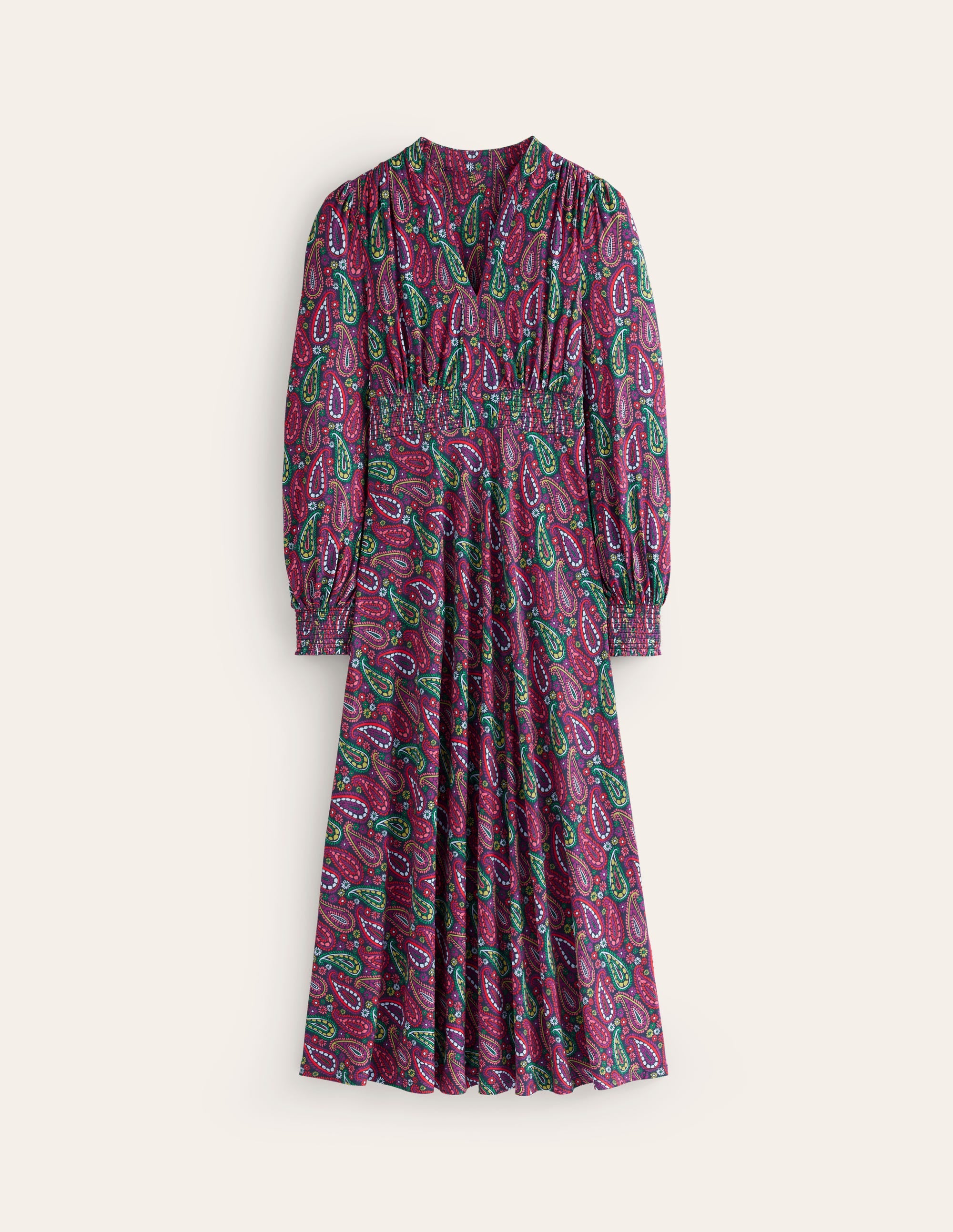 Robe midi Georgia en jersey-Multi, motif Illustrated Paisley - Image 7