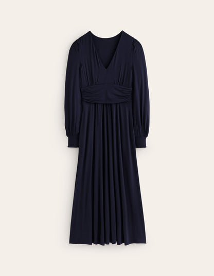 Daphne Jersey Maxi Dress-Navy