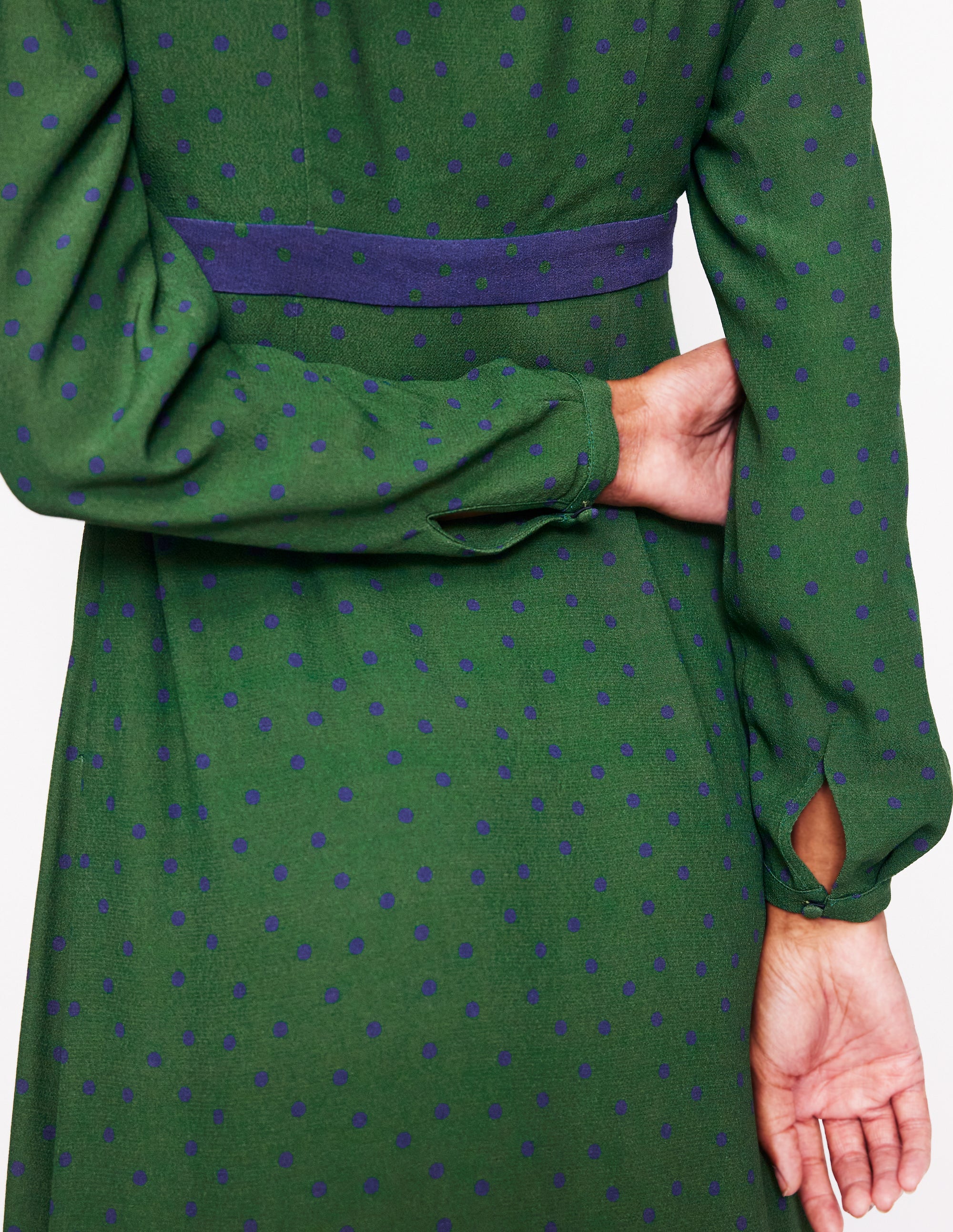 Imelda Border Print Midi Dress-Eden, Sparse Spot - Image 2
