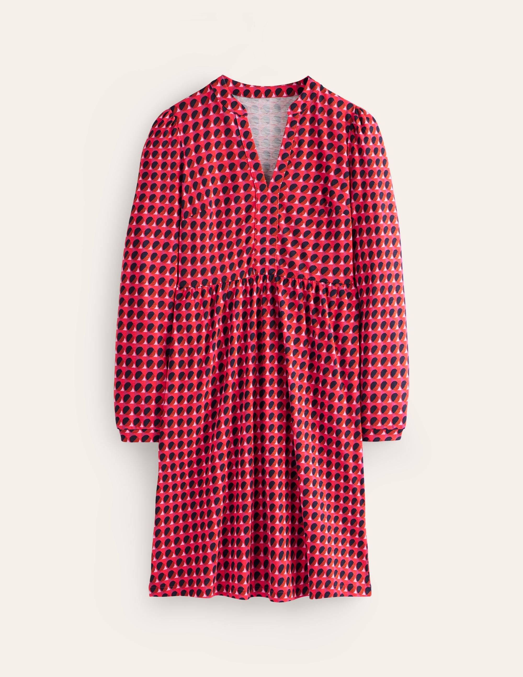 Robe décontractée Naomi en jersey-Rouge, motif Sphere Geo - Image 5