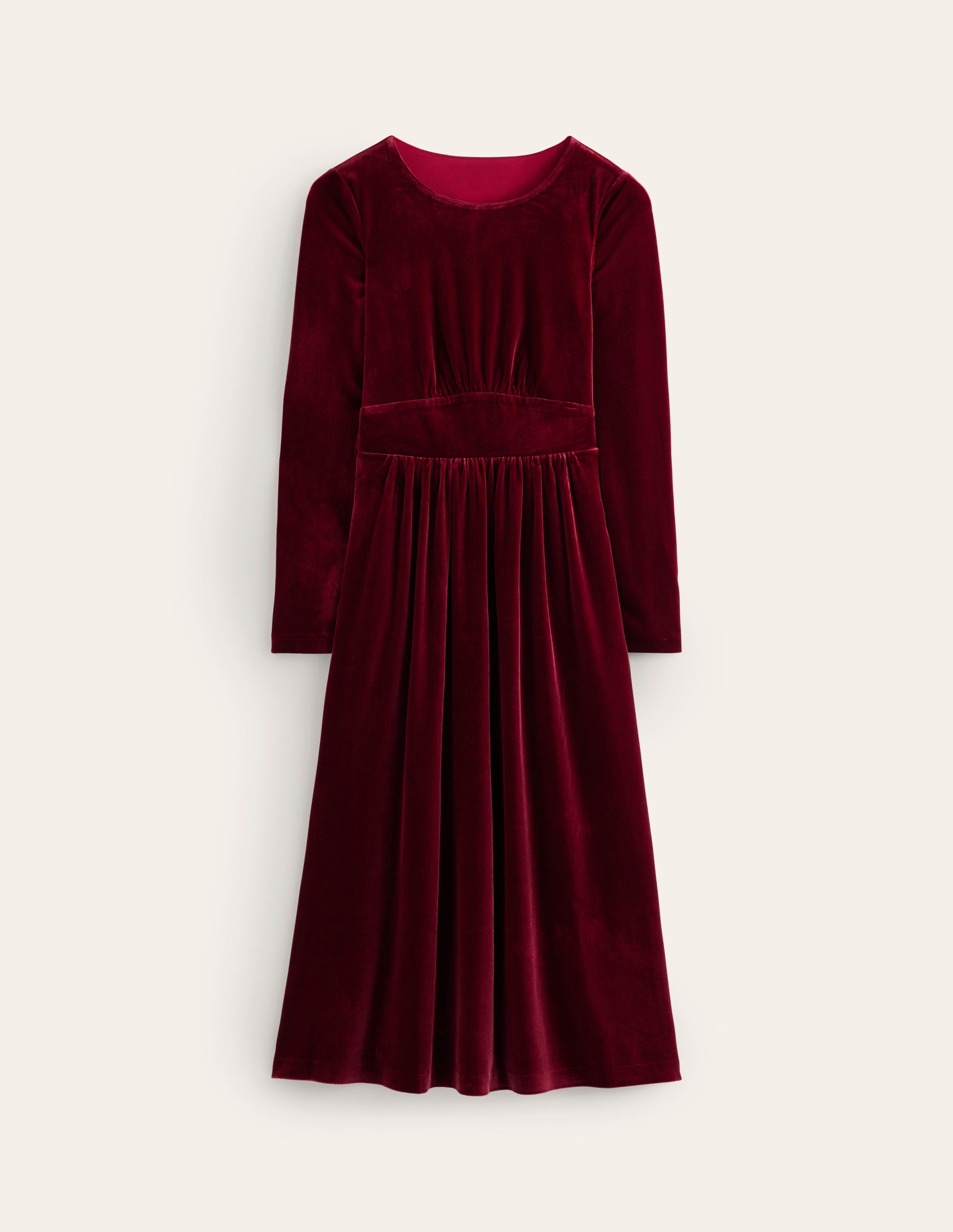 Thea Midikleid aus Samt-Beatnik Red/Dark Burgundy - Image 6