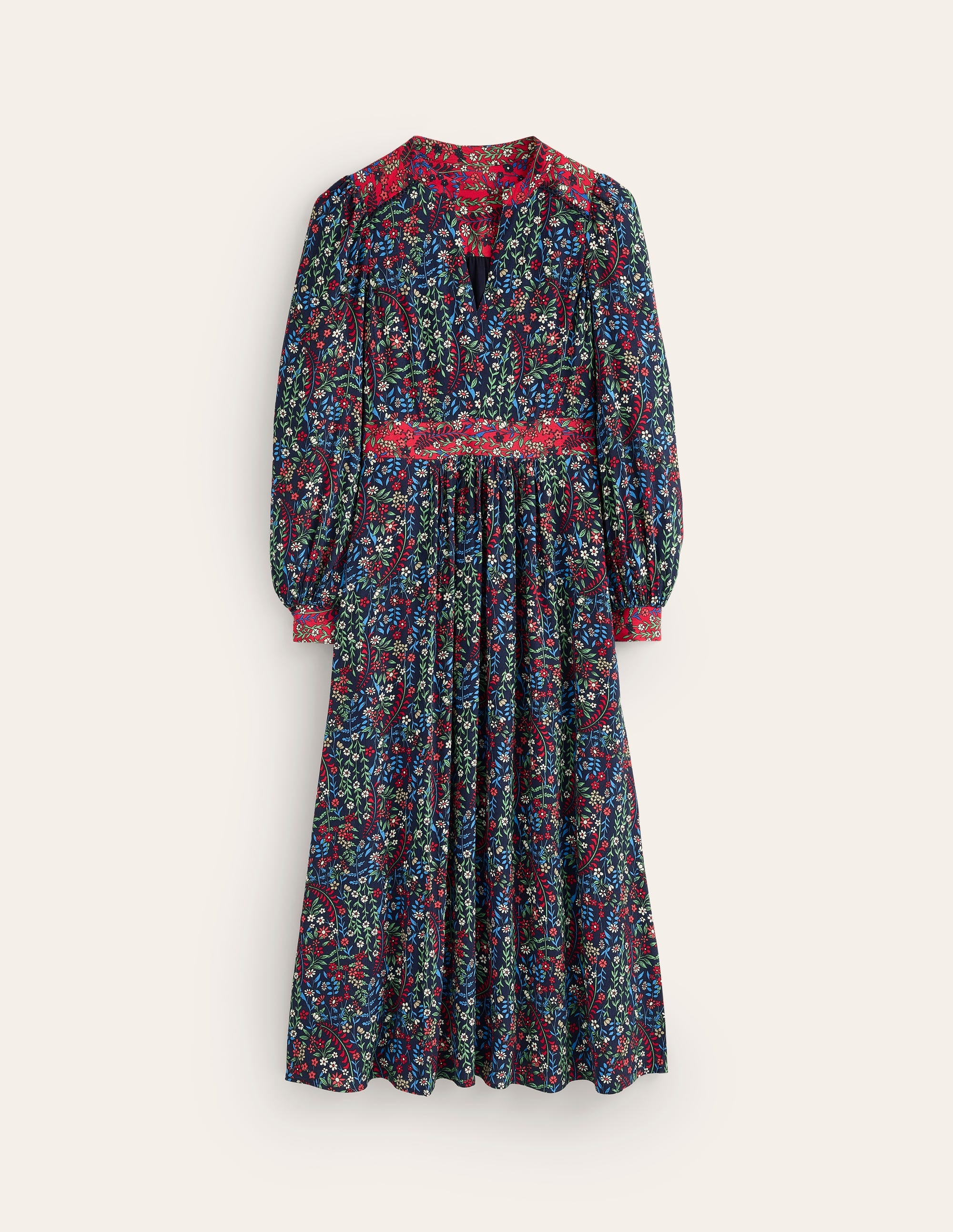 Zoe Midikleid mit Verzierung-Französisch Marineblau, Laubknospe - Image 5