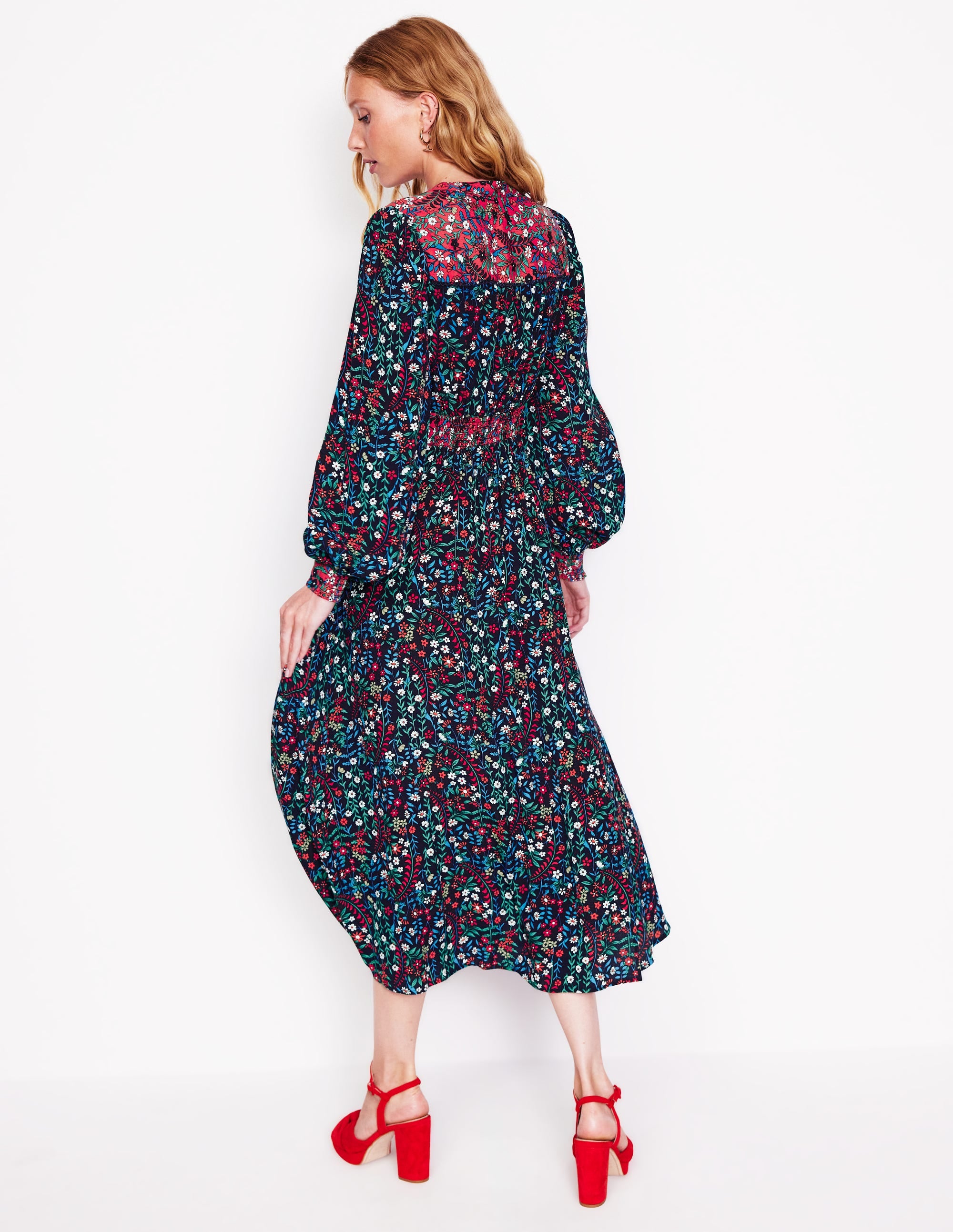 Zoe Midikleid mit Verzierung-Französisch Marineblau, Laubknospe - Image 3