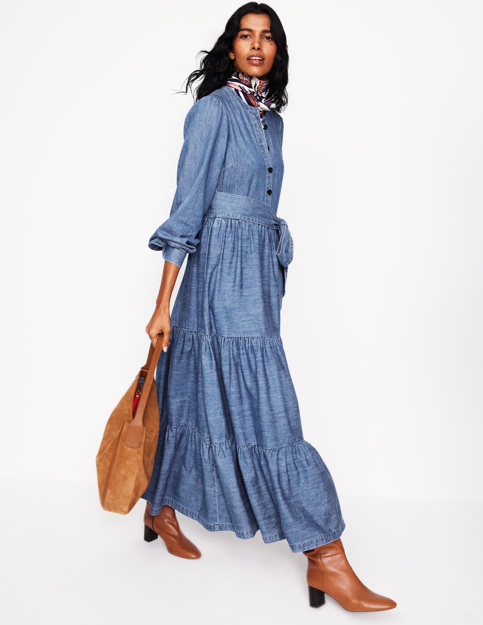 Alba Jeans-Maxikleid-Helles Vintageblau - Image 1