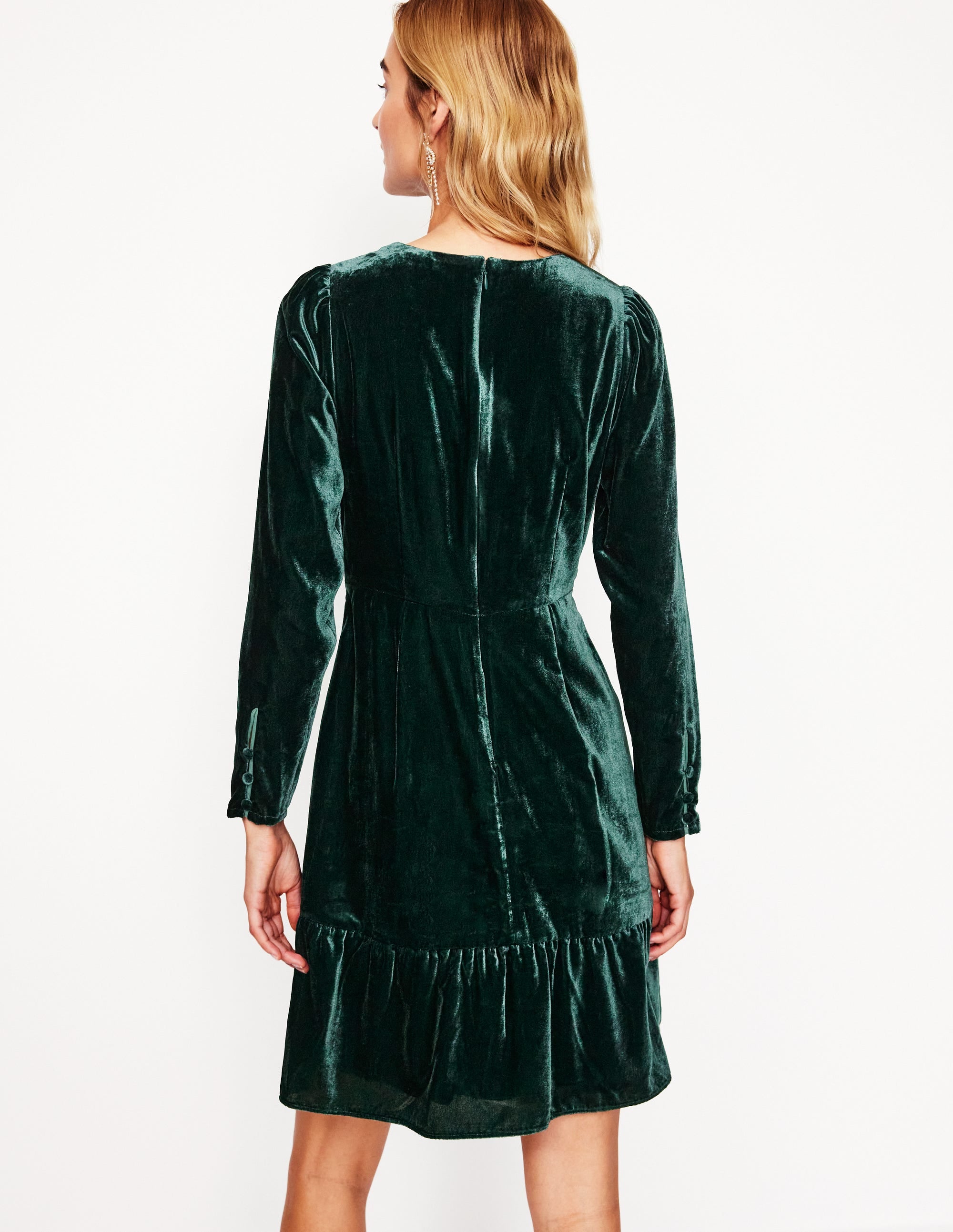 Kurzes Samtkleid-Black - Image 3