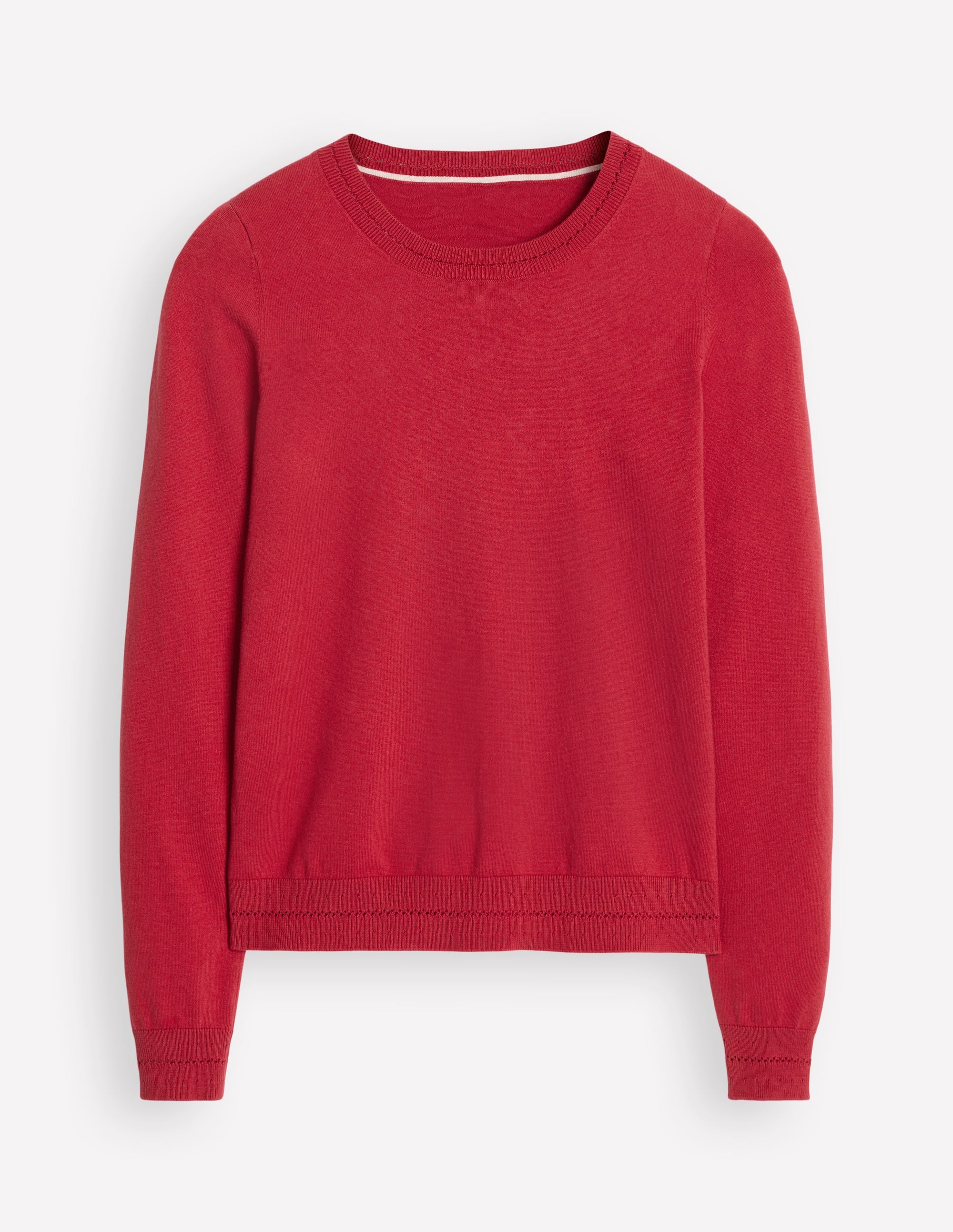 Pull Catriona col rond en coton-Réglisse rouge - Image 5