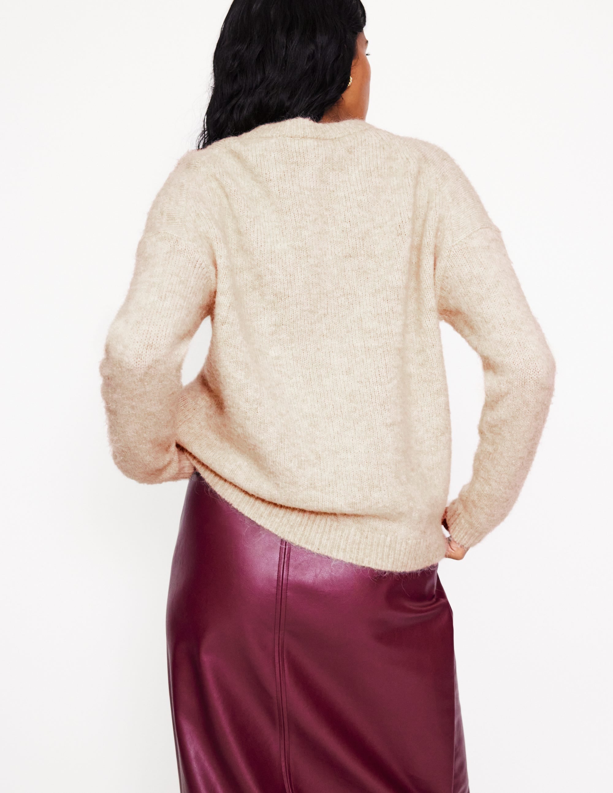 Pull duveteux décontracté Rosemary-Avoine chiné - Image 3