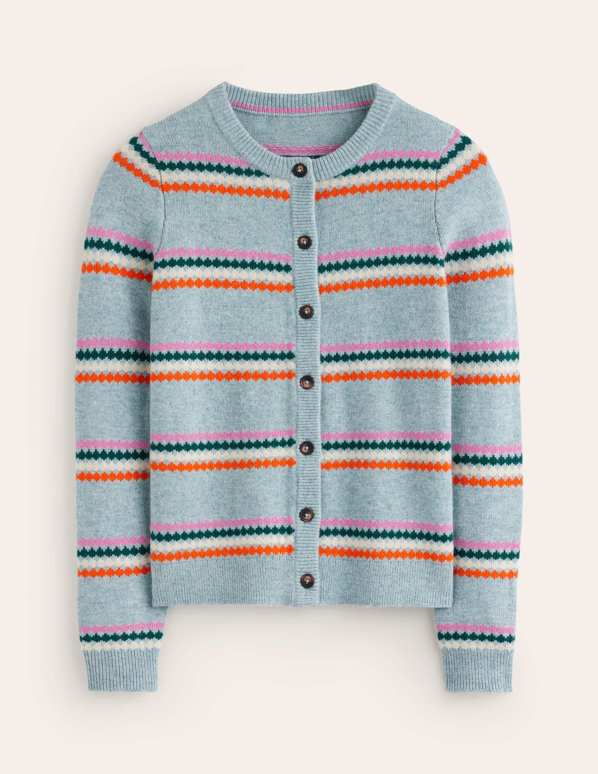 Cardigan Edie à motif jacquard-Losanges bleu - Image 7