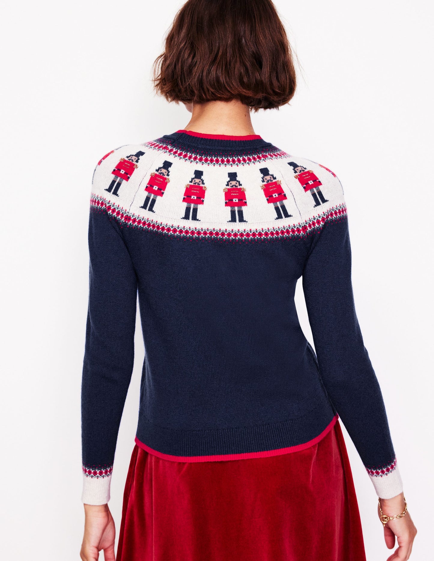 Edie Fair-Isle-Pullover-Marineblau, Soldaten