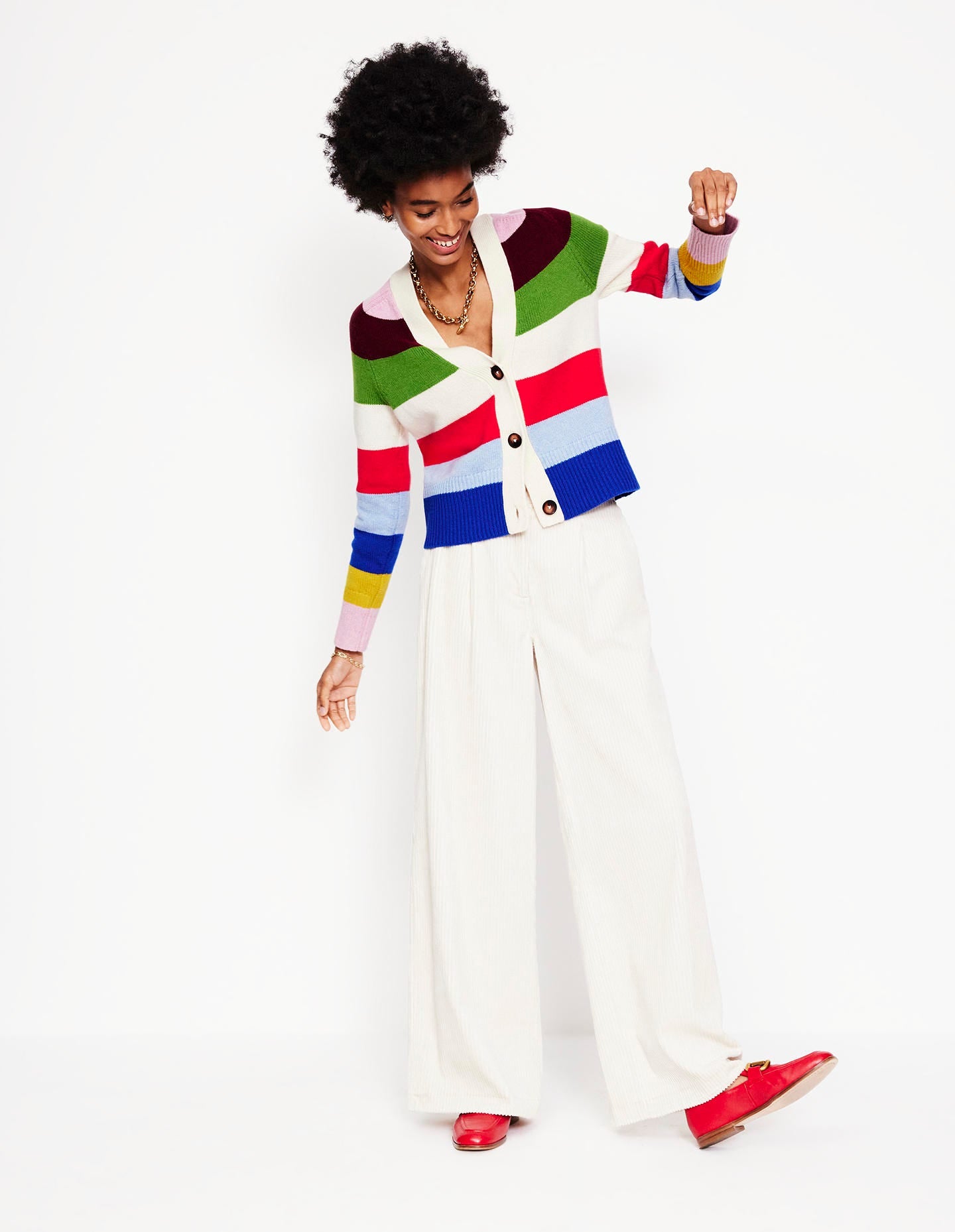 Olivia Merino-Strickjacke-Bunt, Regenbogen - Image 4