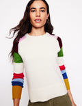 Olivia Merino-Pullover-Bunt, Regenbogen