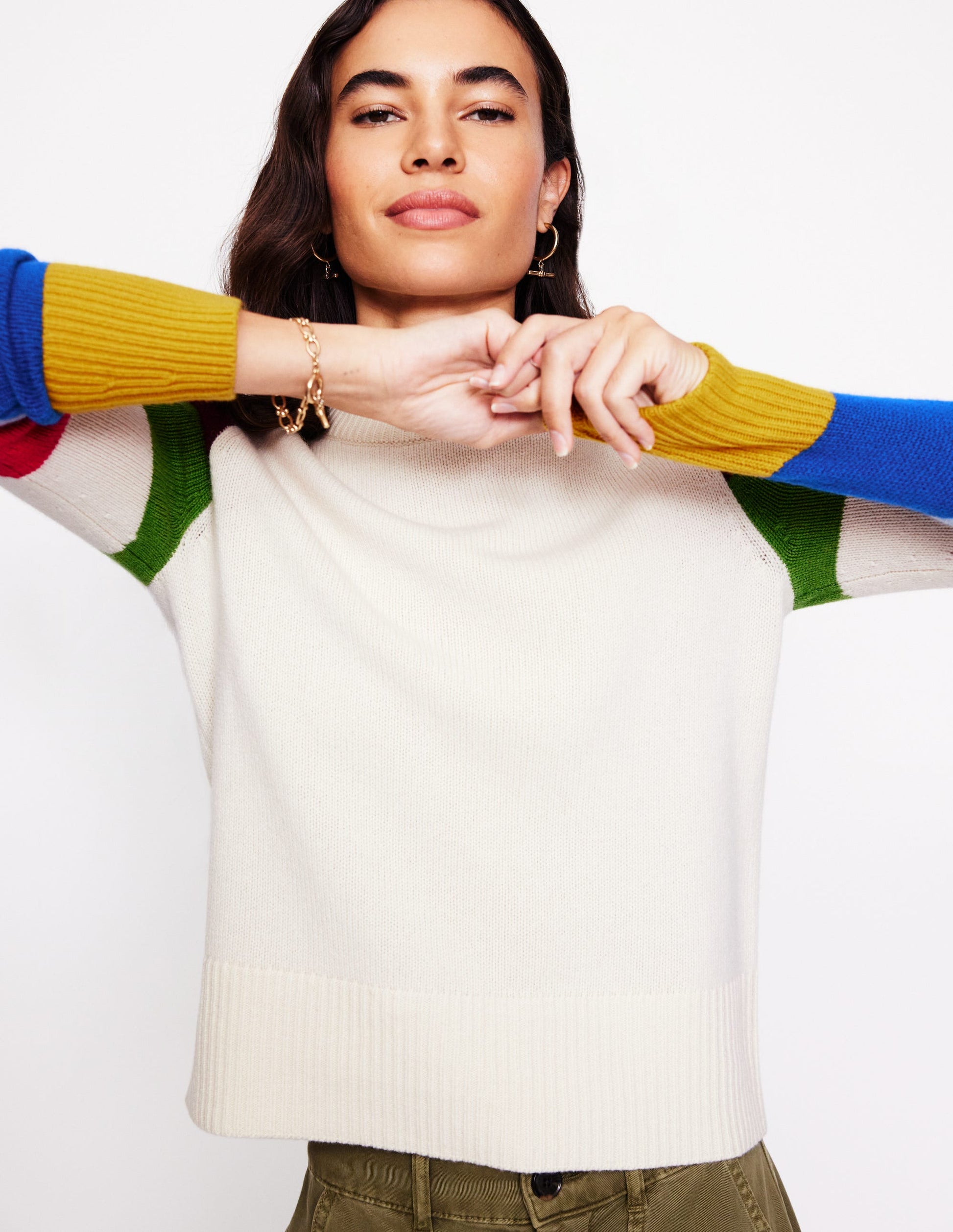 Olivia Merino-Pullover-Bunt, Regenbogen-2