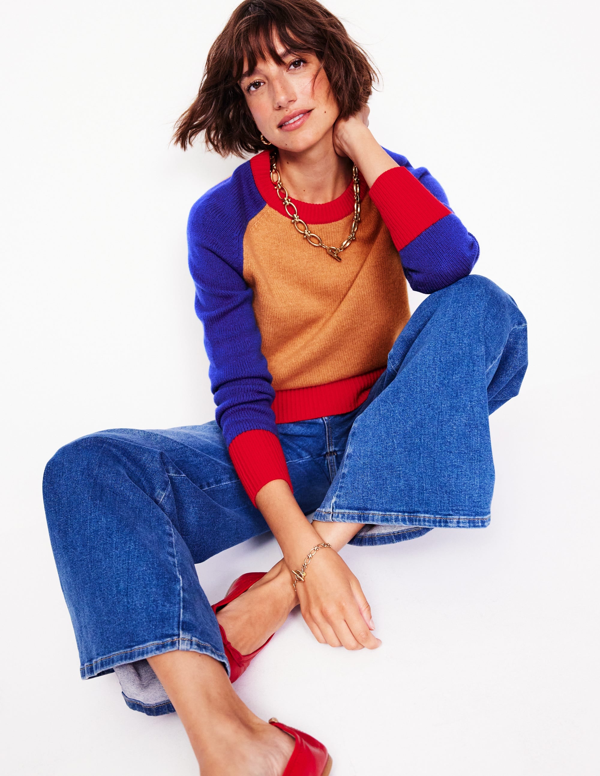 Olivia Merino-Pullover-Graubraun Meliert - Image 5