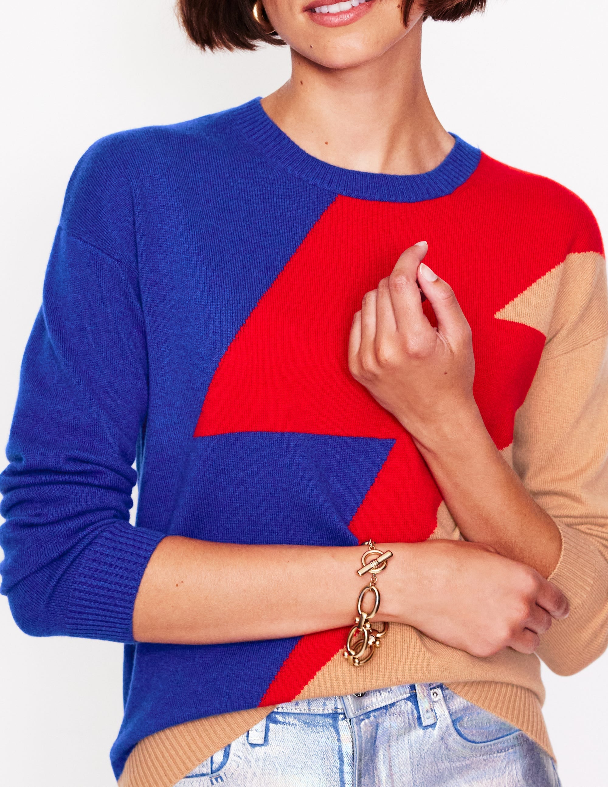 Lydia Kaschmirpullover-Kamelbraun, Blitz - Image 2