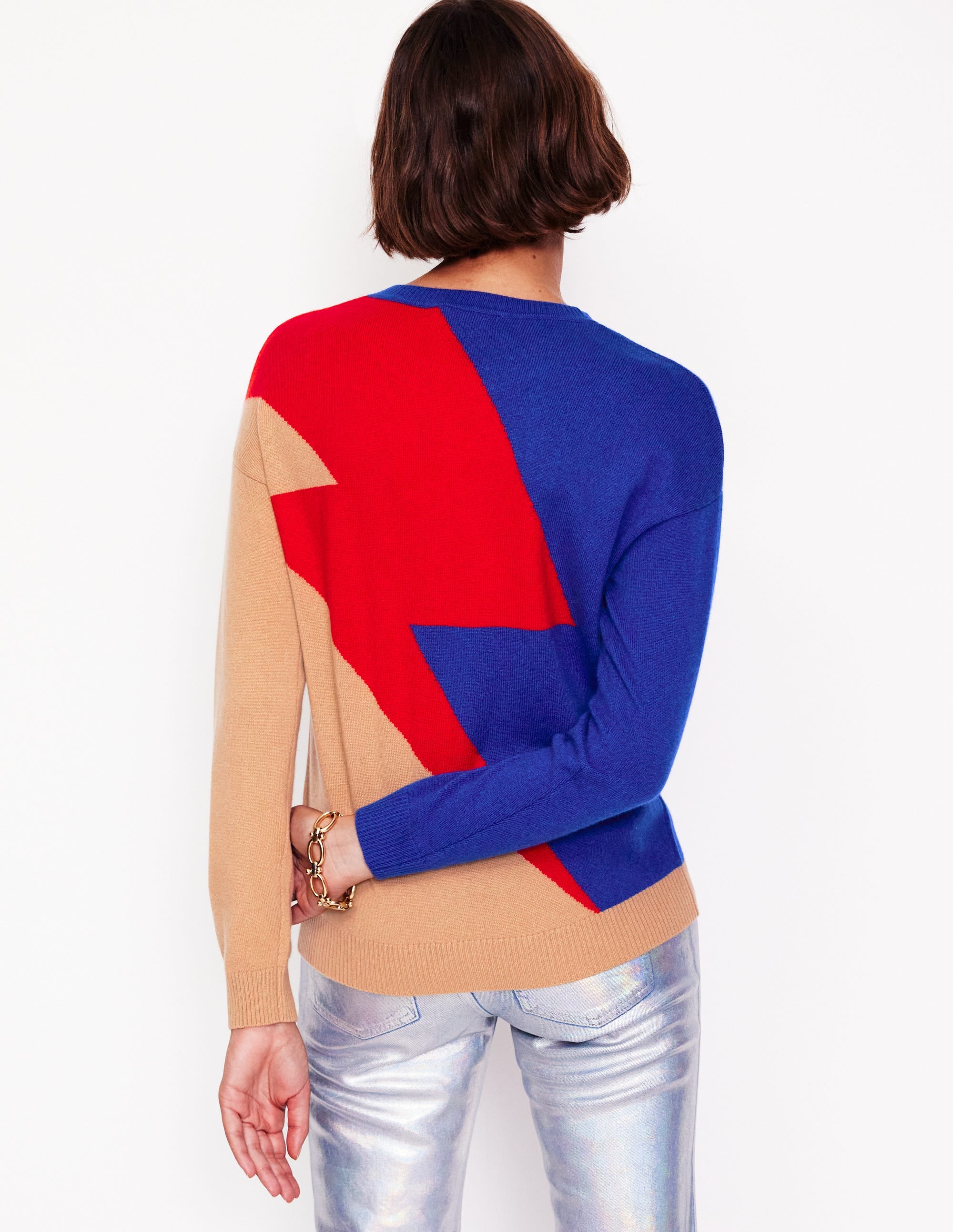Lydia Kaschmirpullover-Kamelbraun, Blitz - Image 3