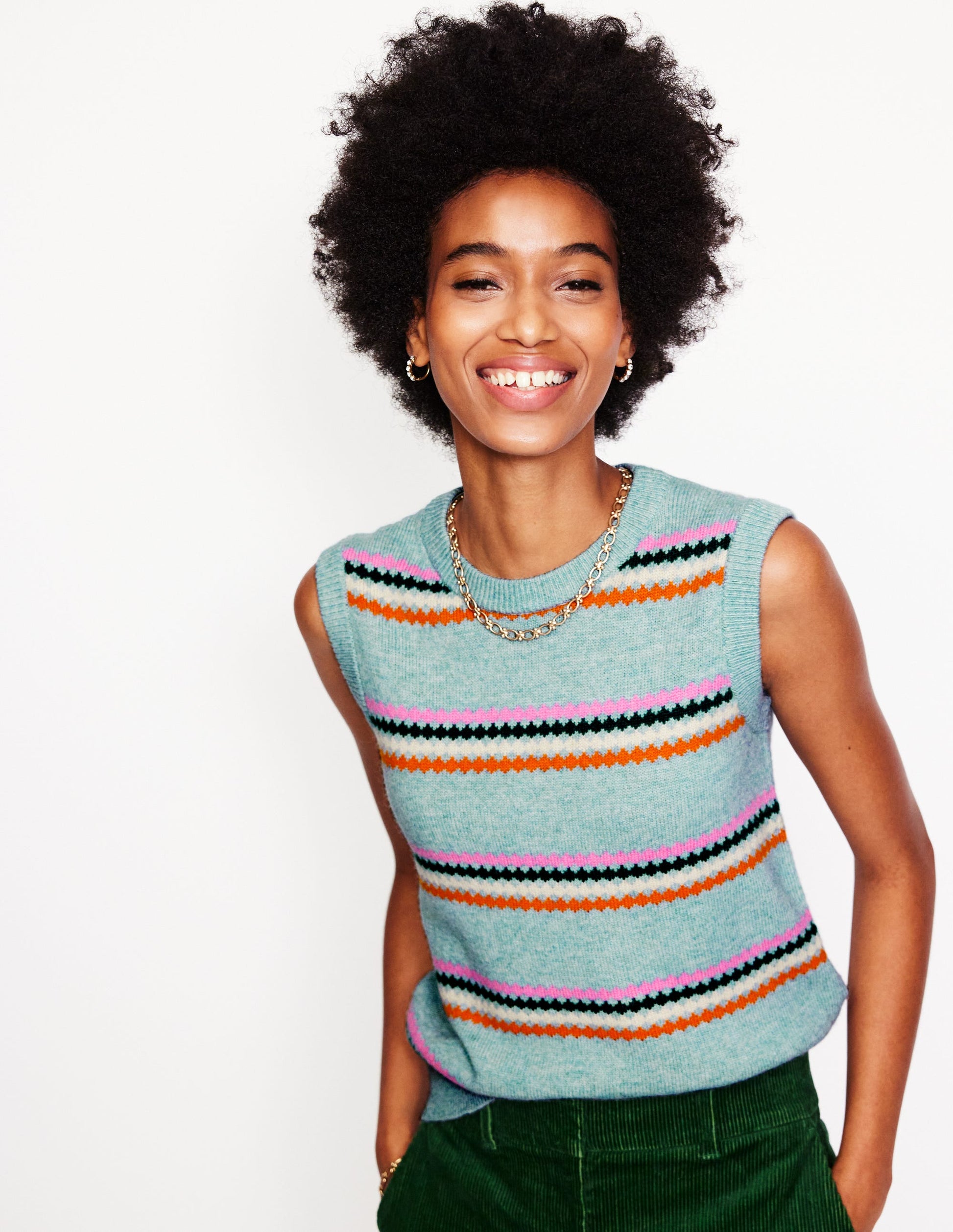 Edie Fair-Isle-Top-Blau Diamant-1