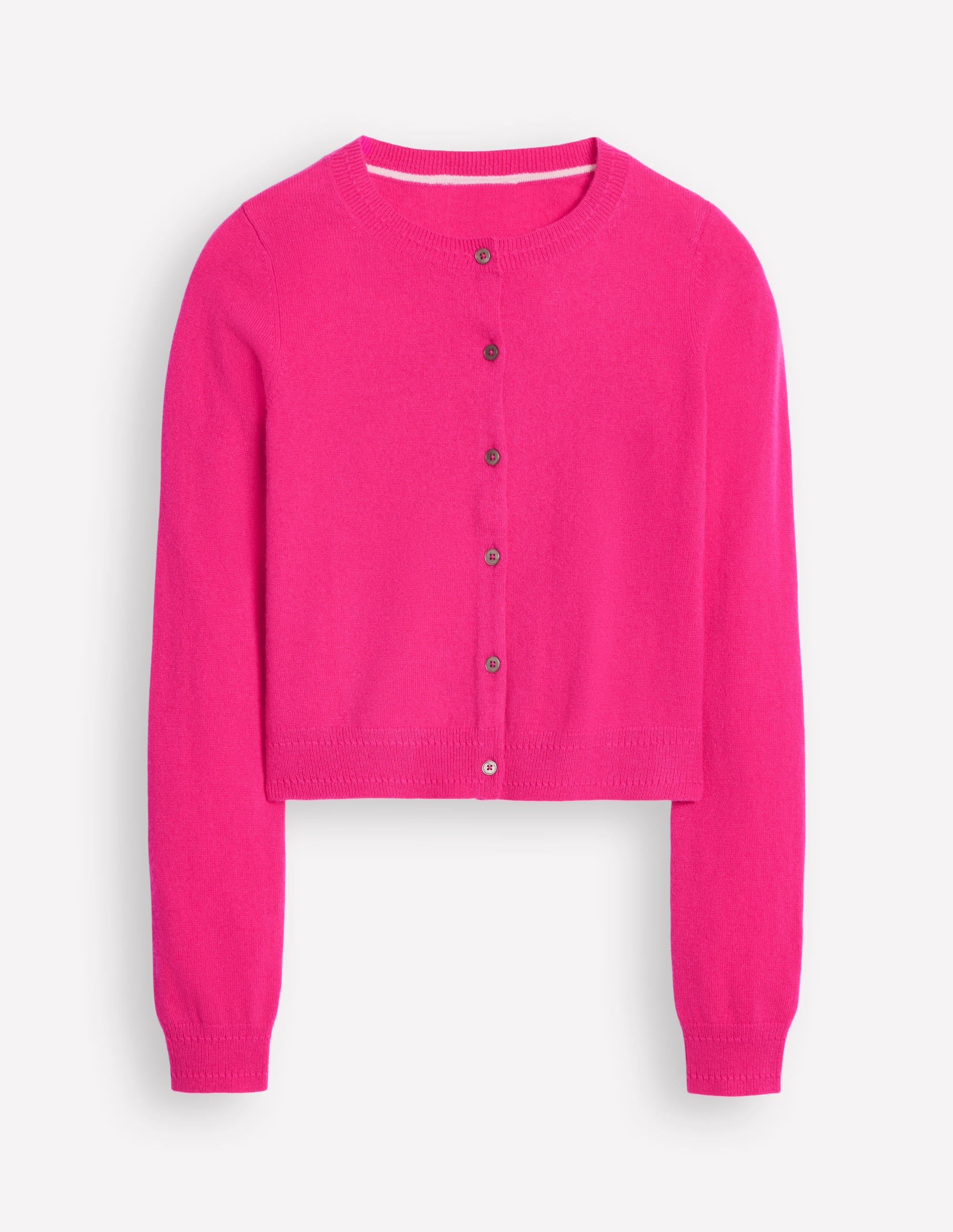 Eva Verkürzte Strickjacke aus Kaschmir-Hellrosa - Image 6