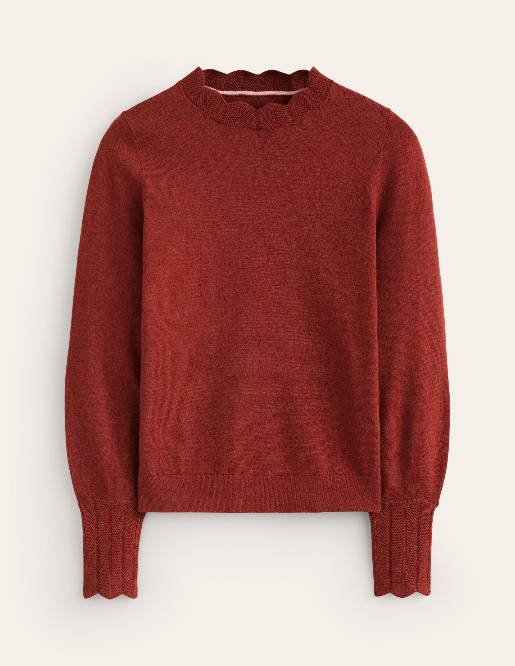 Pull Imi à détails festonnés-Orange Brûlée-6