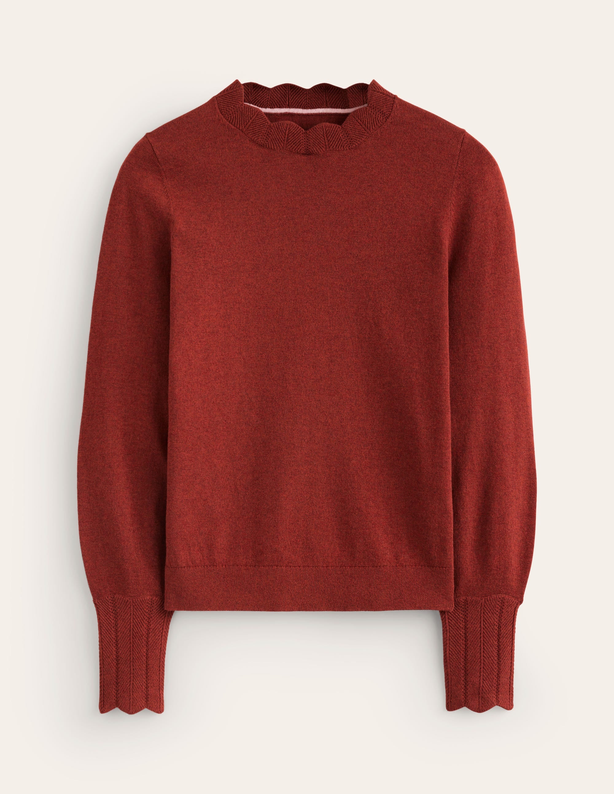 Pull Imi à détails festonnés-Orange Brûlée - Image 6