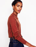 Pull Imi à détails festonnés-Orange Brûlée