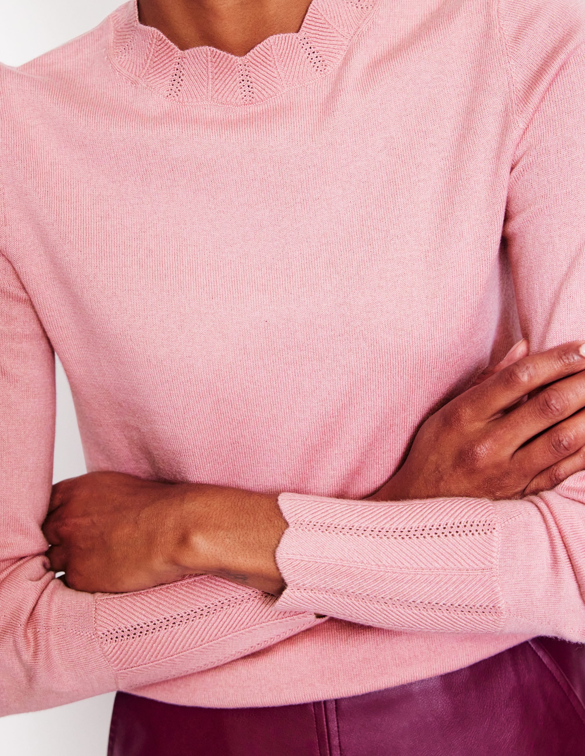 Pull Imi à détails festonnés-Rose quartz - Image 2