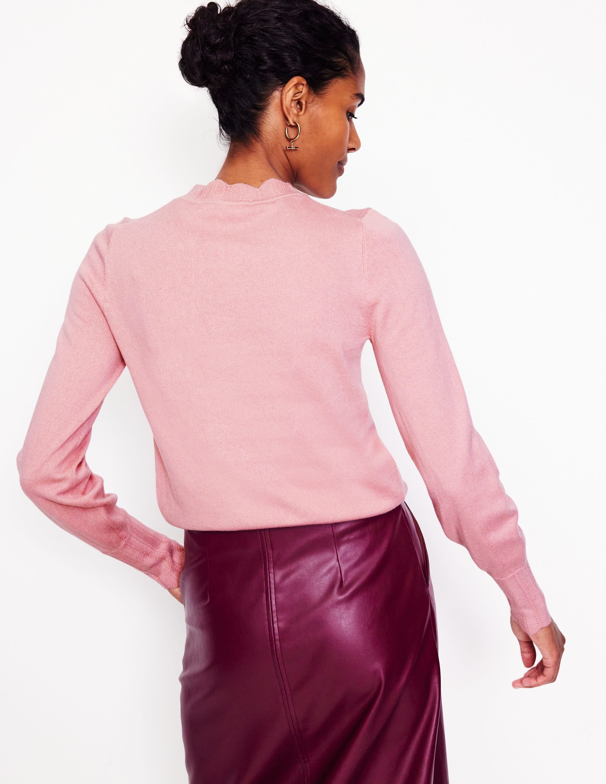 Pull Imi à détails festonnés-Rose quartz - Image 3