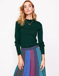 Pull Imi à détails festonnés-Vert Clairière