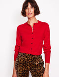 Gilet Imi festonné-Rouge éclatant