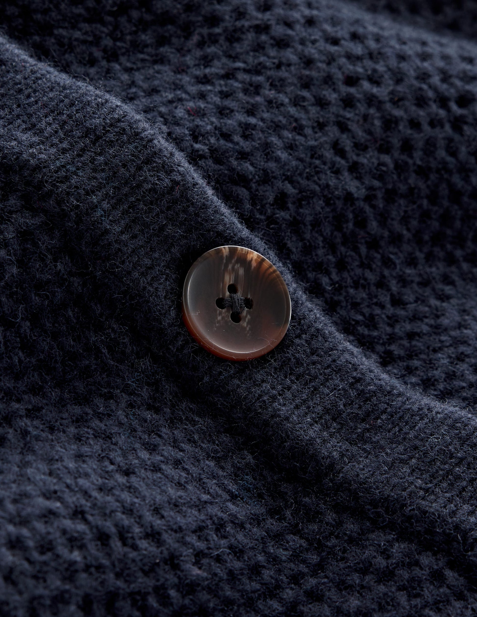 Gilet à maille texturée-Bleu Marine, Petits Pois-6